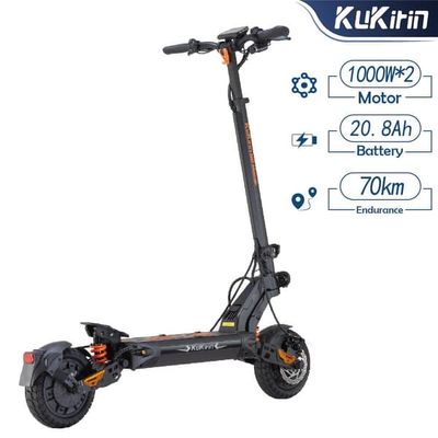 Kukirin G2 Master 2026 Uppgraderad elektrisk skoterhastighet 60KM/h, 52V 20.8Ah 1000W*2, 70km uthållighet, 10 tums vakuumdäck