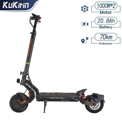 Kukirin G2 Master 2025 uppgraderad elektrisk skoter 52V 20.8Ah 1000W*2, hastighet 60km/h, 70km uthållighet, 10 tums vakuumdäck