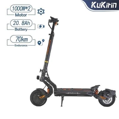Kukirin G2 Master 2026 Uppgraderad 52V 20.8Ah 1000W*2 elektrisk skoter, 70km uthållighet, hastighet 60km/h, 10 tums vakuumdäck