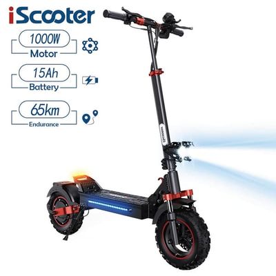 Elektrisk skoter iScooter iX5s 11 tum, 1000W motor, 48V15Ah batteri, två främre och bakre stötdämpare, maxhastighet 45km/h