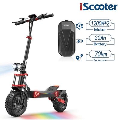 iScooter iX8 foldbar elektrisk scooter til voksne, 48V20Ah batteri, 2400W motor, 65-70 km rækkevidde, Smart LCD-skærm