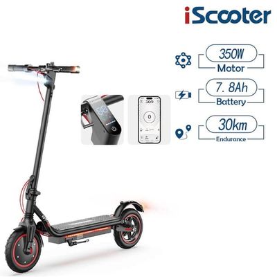 Hopfällbar elektrisk skoter iScooter W7 350W motor, 42V 10,5Ah batteri, 8,5 tums däck, topphastighet 25km/h, räckvidd 25-30km