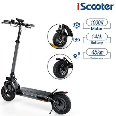 Elektrisk skoter iScooter W9, 48V 14Ah batteri, 1000W motor, 10 tums däck, topphastighet 40 km/h, räckvidd 45 km, hopfällbar