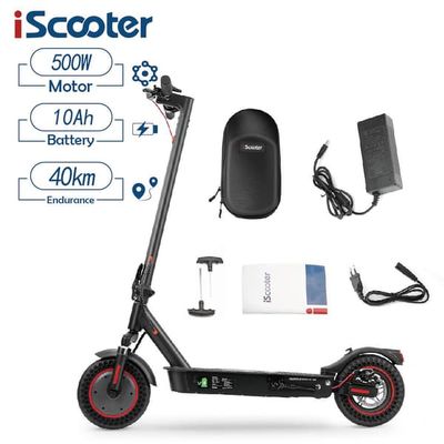 Elektrisk skoter iScooter i9 Max - 500W motor, 42V 10Ah batteri, max räckvidd 40km, maxhastighet 35km/h, max belastning 120kg