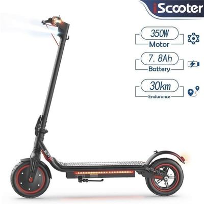 Hopfällbar elektrisk skoter iScooter W7 350W motor, 42V 10,5Ah batteri, 8,5 tums däck, topphastighet 25 km/h, räckvidd 25-30 km, dubbel stötdämpare
