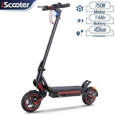 iScooter W8 elektrisk skoter, 9,3 tums däck, 750W motor, 48V 14Ah batteri, topphastighet 40 km/h, räckvidd 40 km, hopfällbar utan logotyp