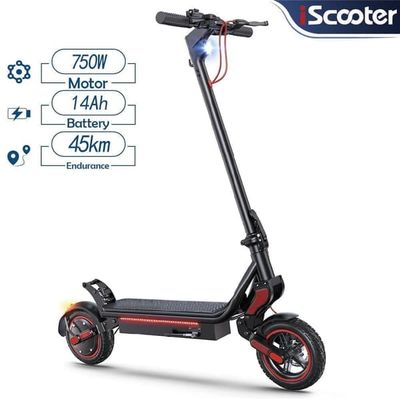 Elektrisk skoter iScooter W8, 48V 14Ah batteri, 750W motor, 9,3 tums däck, toppfart 40km/h, räckvidd 40km, hopfällbar utan logotyp