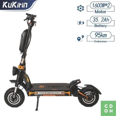 KuKirin G4 Max hopfällbar elektrisk skoter, 1600w*2 Dual Drive Motor, 12 tums terrängdäck, 35.2Ah avtagbart batteri, maxhastighet 86km/h