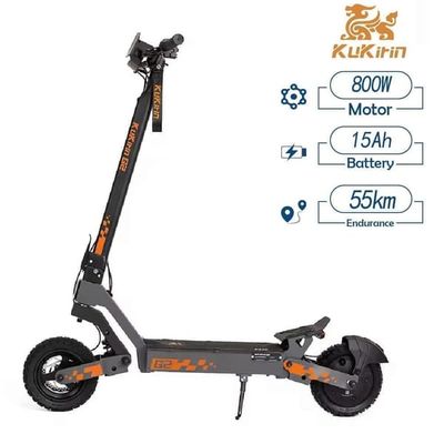 Kukirin G2 800W motorhastighet 45 km/h, räckvidd 55 km, 15,6 AH, 10 tums däck, 7-lätt säkerhetssystem elektrisk skoter