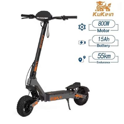 Kukirin G2 elektrisk skoter 800W motor 15.6AH, hastighet 45 km / h, räckvidd 55 km, 10 tums däck, 7-lätt säkerhetssystem
