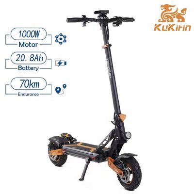 Kukirin G2 Max 1000W 20.8AH elektrisk skoter, 55km/h och 70km räckvidd, 10" däck, justerbar teleskopstång