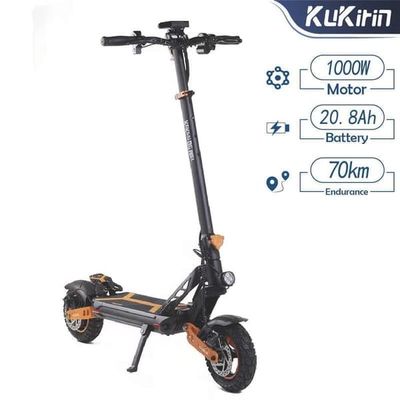 Kukirin G2 Max elektrisk scooter 1000W motor 20,8 AH, 10 tommer dæk, hastighed 55 km/t, rækkevidde 70 km