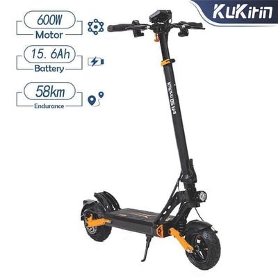 Kukirin G2 Pro 600W motor 15,6 AH, räckvidd 58 km, hastighet 45 km/h, 9 tums däck elektrisk skoter
