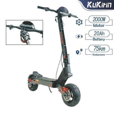 Kukirin G4 2000W 20AH elscooter, 11" däck, 6-lampors säkerhetssystem, 70 km/h och 75 km räckvidd