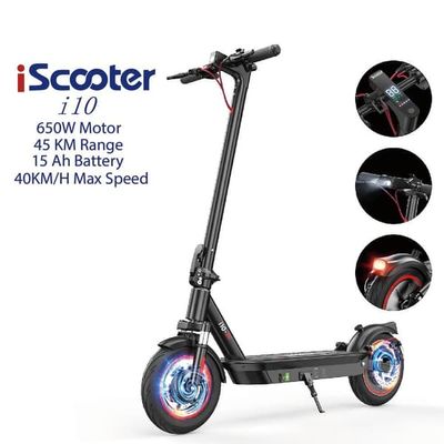 iScooter i10 Elektrisk scooter 650W 15AH Elscooter 45 km Max räckvidd 40 km/h Hastighet Elektriska elskotrar med APP