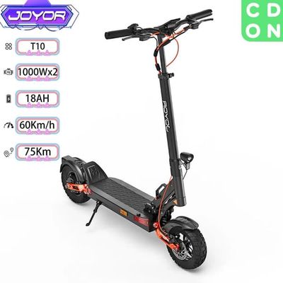 Elscooter med dubbla motorer JOYOR T10, 60V 2000W, Batteri 18Ah, Hopfällbar