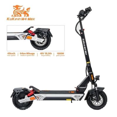 Kukirin M4 Max vikbar elektrisk skoter 800W,48V 18.2Ah Batteri,40-65 km Maxräckvidd,10-tums däck, 120 kg maxbelastning