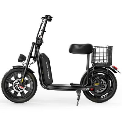 iScooter F7 elektrisk skoter 1000W motor 48V 10,4Ah batteri 50km räckvidd 16 * 3,0 tums däck vikbar bakre korg