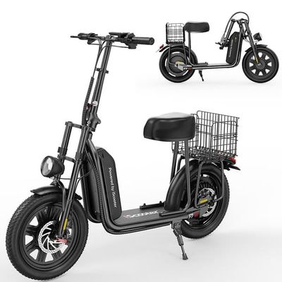 iScooter F7 48V 10,4Ah Batteri 1000W Motor 50km Räckvidd 16 * 3,0 Tum Däck Vikbar Bakre Korg Elektrisk Scooter