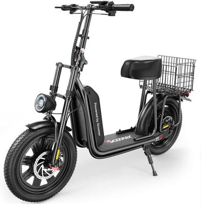 iScooter F7 1000W Motor 48V 10,4Ah Batteri 50km Räckvidd 16 * 3,0 Tum Däck Vikbar Bakre Korg Elektrisk Scooter