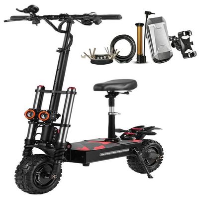 BOYUEDA S3-11 elscooter för terräng, 2*3000W motorer, 38Ah batteri, 100-120 km räckvidd, 85 km/h MAX, hydrauliska bromsar.