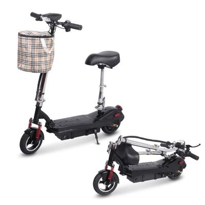350W Elscooter med säte, 20 km/h, 24V 12Ah batteri, bakhjulsdrift, LCD-display, ljus och blinkers – Urban Commuter Scooter