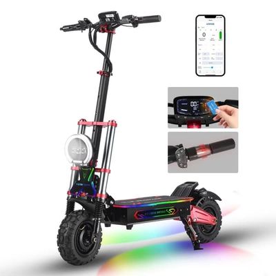 BOYUEDA S5-11 elektrisk scooter 6000W dobbeltmotor 60V38AH batteri NFC-aktiveret app-kontrol elektrisk scooter stille dæk elektrisk scooter