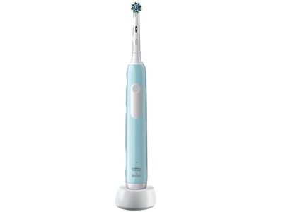 Oral-B Pro 1 Cross Action, Voksen, Roterende Tannbørste, Daglig stell, Sensitiv / Myk, Whitening, Blå, Hvit, 2 min, Blå