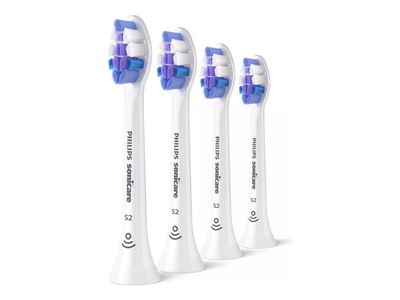 Philips Sonicare S2 Sensitive HX6054 - Utskiftningsbørstehode - for tannbørste - hvit (en pakke 4)