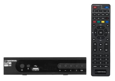 Esperanza EV106P Digital DVB-T2 H.265/HEVC-mottagare. Svart