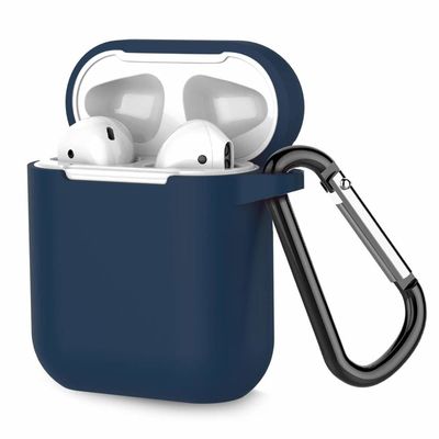 INF Airpods taske Silikone Ekstra stødsikker Mørkeblå