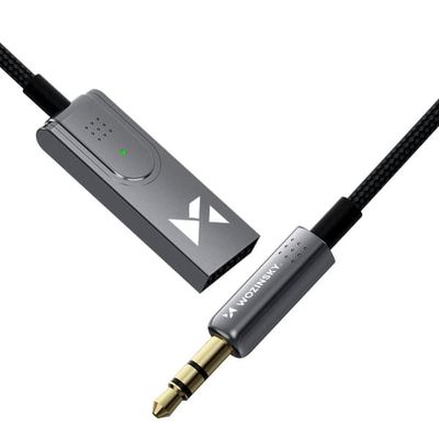Ljudadapter med Bluetooth 5.3-mottagare och AUX miniJack 3,5 mm-kontakt och USB-A