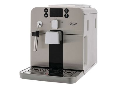 Gaggia Brera RI9305 - Automatisk kaffemaskin med melkeskummer - 15 bar - svart / sølv