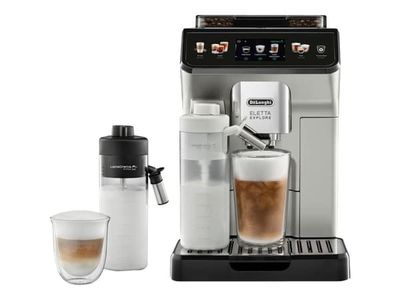 De'Longhi Eletta Explore ECAM450.55.S - Automatisk kaffemaskin med melkeskummer - 19 bar - sølv