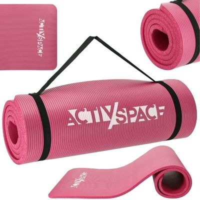 Tjock NBR träningsmatta 1,5 cm - rosa