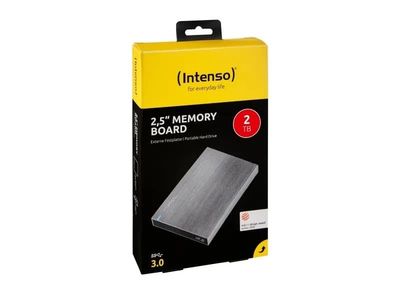 Intenso Memory Case - Harddisk - 2 TB - ekstern (bærbar) - 2.5" - USB 3.0 - 5400 rpm - buffer: 8 MB - svart