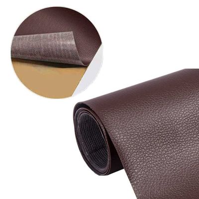 Selvklæbende læder fix reparationsindretning patch til sofa mørkebrun 2st 20x30 cm ark