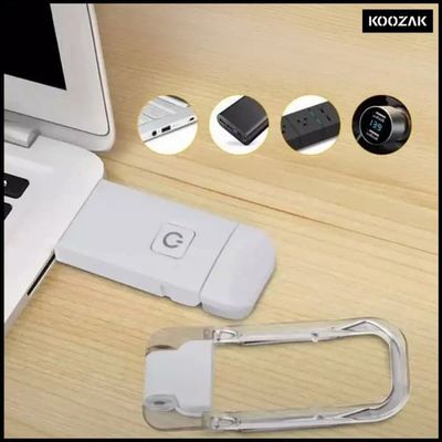 LED-lukulamppu klipsillä, yöllä sängyssä, kirjanmerkki, 3 tilaa, USB