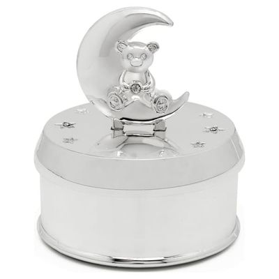 Spilleboks til et barn sølv elegant gave bamse | Størrelse: 74x83 mm | SKU: ZV8107261
