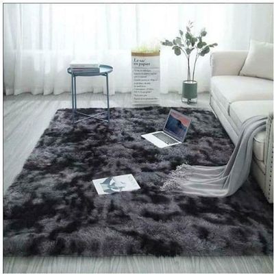 Shaggy Living Room Matta 160x230 i mörkgrå plysch