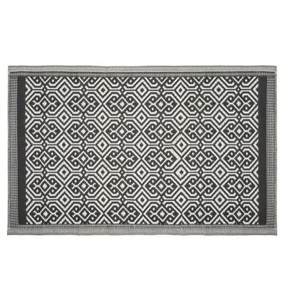 Geometrisk utomhusmatta 120 x 180 cm Atmosphera - Mandala Svart