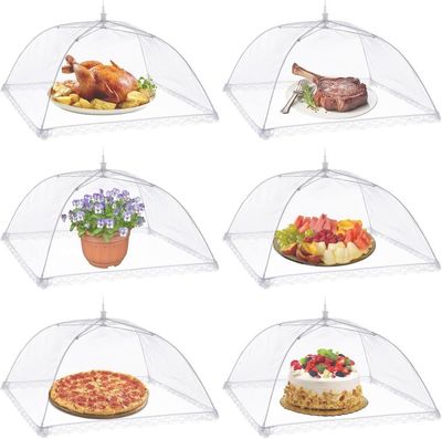 Lollanda Pop-up Matskydd 43cm, Pop-up matparaply i mesh 4/6-Pack, Fällbart insektsnät – Nät, för camping, picknick och grillning