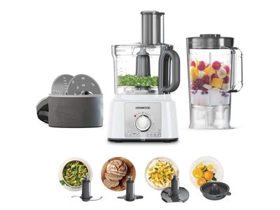 Kenwood MultiPro Express, 3 l, Rostfritt stål, Vit, Rotations-, 1,5 l, 1,5 l, 2 diskar