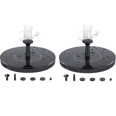 INF Vandfontæne solcelledrevet 13 cm Sort