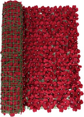 kunstig vedbend hegn skærm rulle plast blomster kunstige hække paneler rulle have hegn balkon privatliv udendørs dekorativ