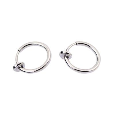 2-pack sølv falske piercing ører leppe nese septum leppe