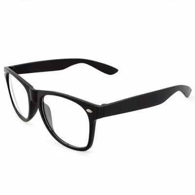Retro wayfares briller svart klart glass uten styrke