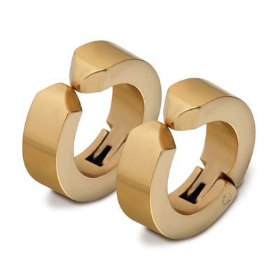 2-pack gull falske piercing ører ringer ørering falskepiercing