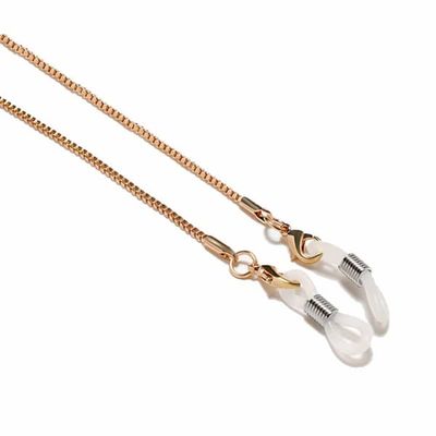 Senile strengkassekjedebriller på glassmaleri i briller i halskjeden - rosegull