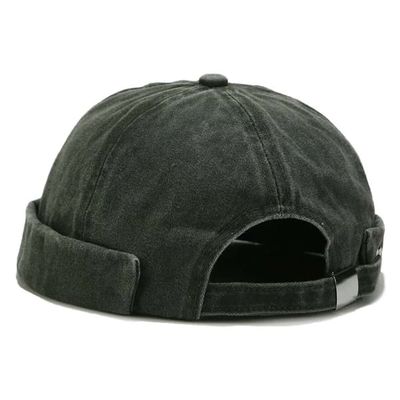 Vintage Urtvättad Miki Hat Mössa Beanie Docker Sotarmössa Grön